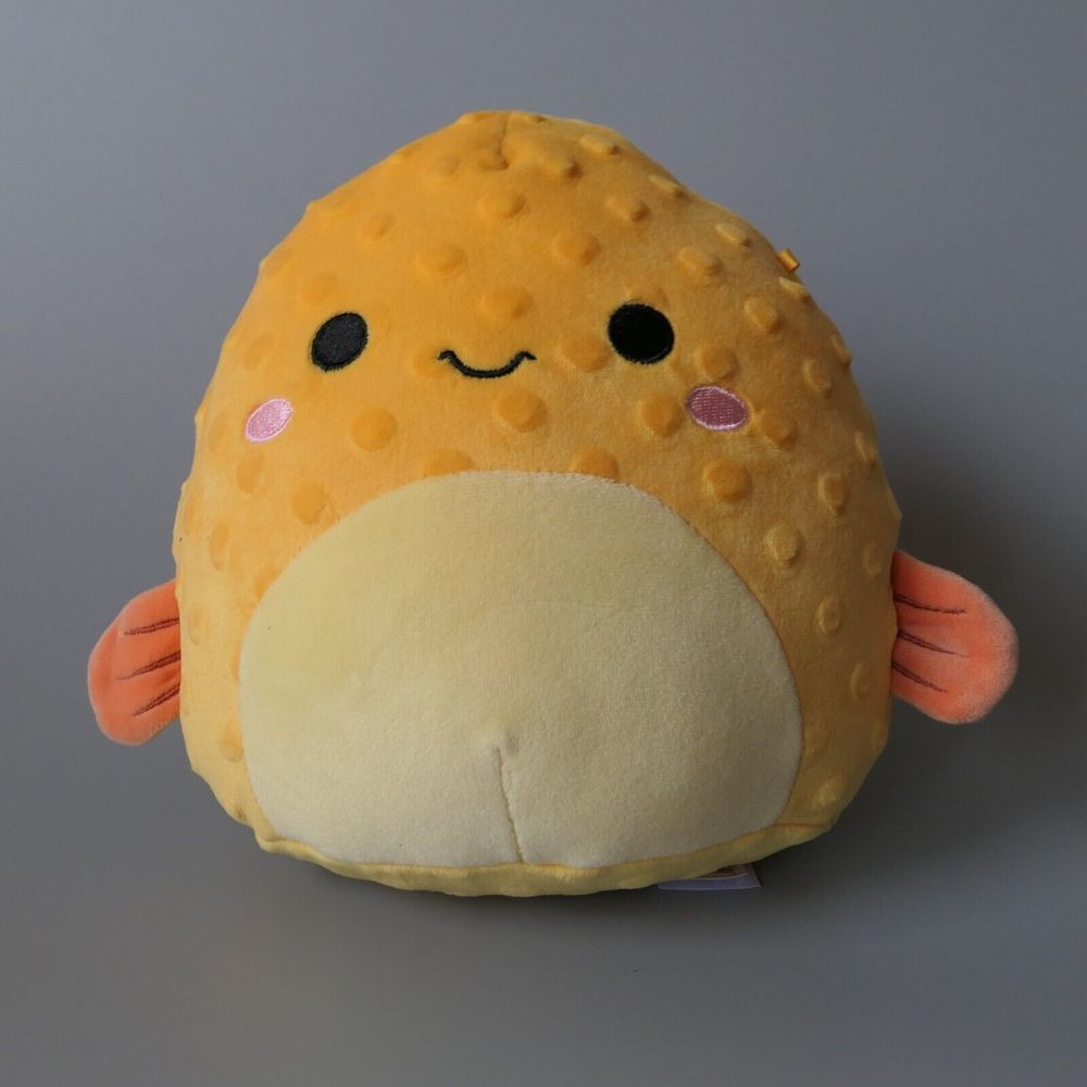 Squishmallows Safa The Pufferfish Plush CUTE Yeallow Fish EUC